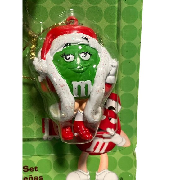 M&M Christmas Ornament Set By Kurt S. Adler 5 Piece Holiday Decoration - Picture 6 of 12